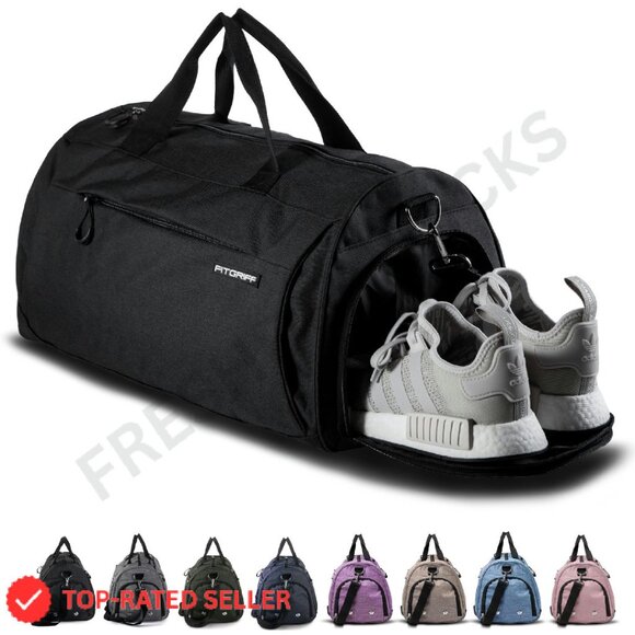 Stylish Duffle Bag with Shoe Compartment Waterproof Travel Gym Essential